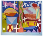Foto de La obra de Gillian Ayres, conocida por sus vibrantes y coloridos lienzos y por sus solo shows en la Tate de Londres, lle