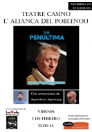 Enrique San Francisco presenta: 'La Penúltima' En el Teatre Casino L'Aliança del Poblenou 