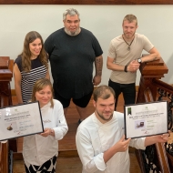 Adur Arrieta, chef medieval de Hondarribia en 2022 con el pintxo 'Ma-mamia'