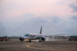 Qatar Airways toma tierra, por primera vez, en el Aeropuerto Internacional de U-Tapao Rayong Pattaya 