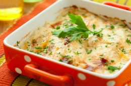Verduras gratinadas con queso