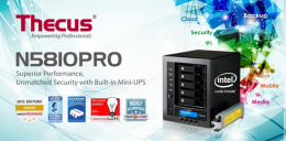 La nueva generación NAS: El galardonado Thecus N5810PRO equipado con Mini-UPS ahora disponible globalmente
