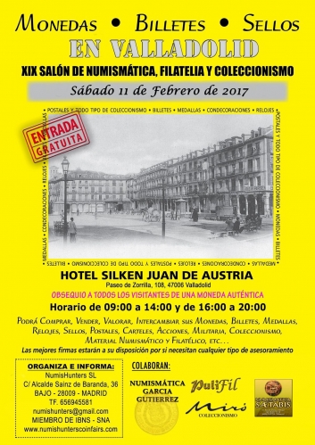 Valladolid acogerá el XIX Salón de Numismática, Filatelia y Coleccionismo