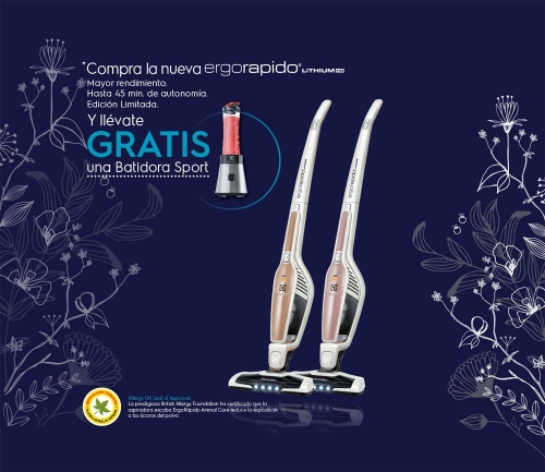 Electrolux regala una Batidora Sport por la compra de la nueva aspiradora ErgoRápido Spring Edition