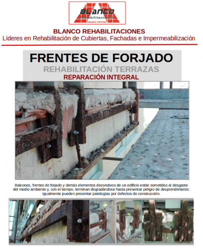 BLANCO REHABILITACIONES, empresa de referencia en rehabilitación y reparación de cantos de forjado en edificios.
