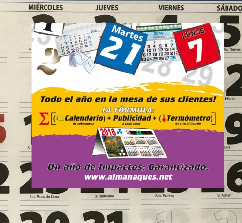 Calendario con termómetro: Una publicidad que evoluciona con los tiempos que corren 