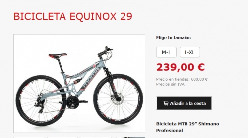 Bicicletas en Oferta Online: fixie, montaña, plegables, eléctricas, de paseo...