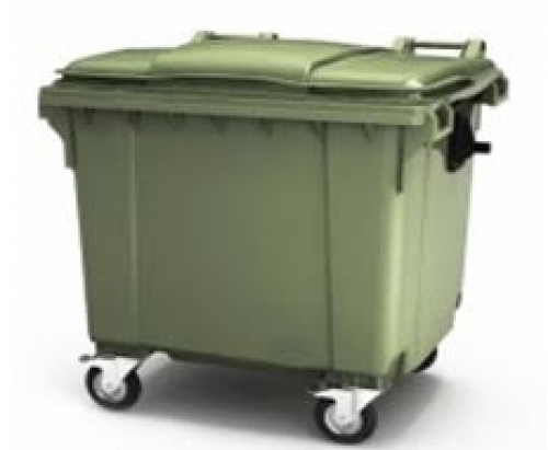 Contenedor de basura de 1100 litros, el típico de tu ciudad