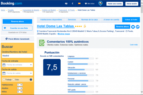 GRAN VALORACIÓN DE DEMAY POR EL TRABAJO DE LIMPIEZA EN EL HOTEL DOME DE MADRID