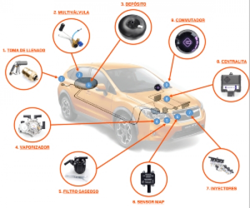 Transformar vehículo de gasolina a Autogas GLP, solución real e inmediata, obteniendo etiqueta ECO (*) según iRCONGAS