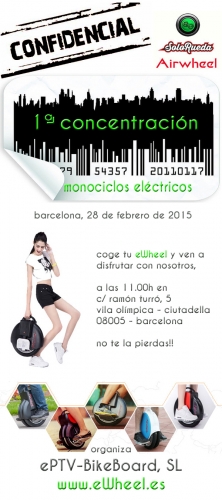 ePTV-BikeBoard, SL organiza la 1ª Concentración de Monociclos Eléctricos