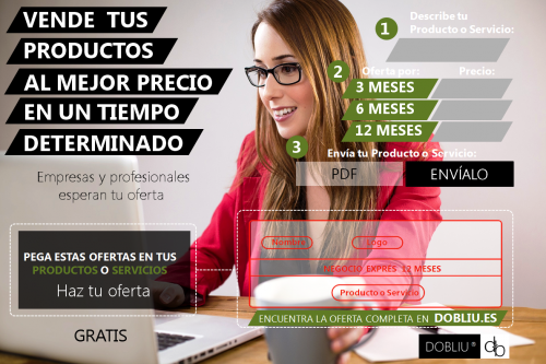 Dobliu.es: Modelos de negocio, Crea ofertas para empresas y profesionales.