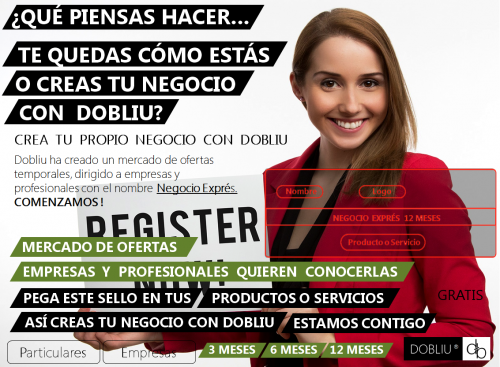 Dobliu.es: Un mercado de Ideas de negocio y ofertas temporales