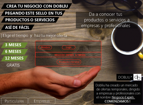 Dobliu.es | Crea tu negocio con Dobliu, es hora de despegar...