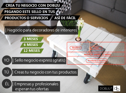 Dobliu.es | Crea tu propio negocio con Dobliu pegando este sello en tus productos o servicios