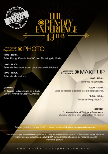 La Escuela de Maquillaje y Fotografía Workshop Experience abre sus puertas el domingo 19 de febrero