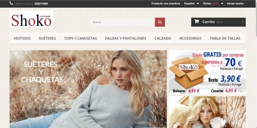 Shokomoda.com, una tienda de venta on line de ropa y complementos para mujer