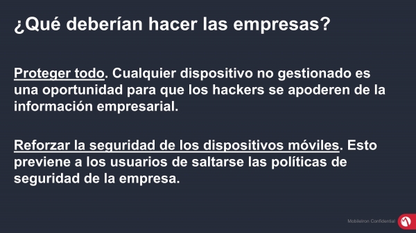 Las empresas no reaccionan ante el creciente avance de las amenazas móviles