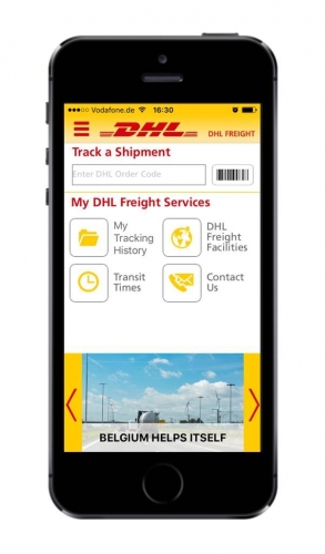 DHL lanza una app para los clientes de su división de transporte terrestre en Europa