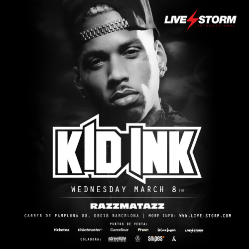 Kid Ink en Barcelona (European Tour), única fecha en España