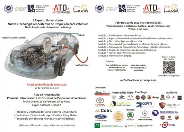  Curso I Experto Universitario. Nuevas tecnologías en sistemas de propulsión para vehículos