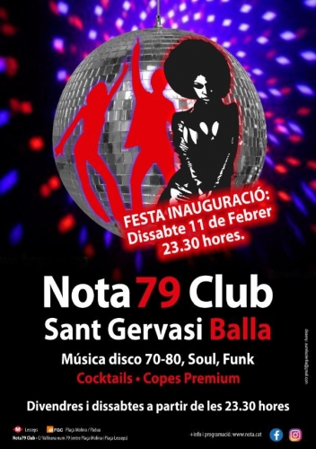 Inauguración de NOTA79 CLUB este sábado 11 de febrero en Barcelona