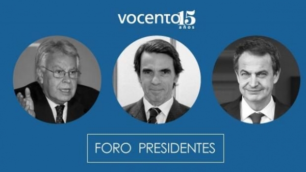Vocento reúne en un coloquio a los tres expresidentes del Gobierno: González, Aznar y Zapatero