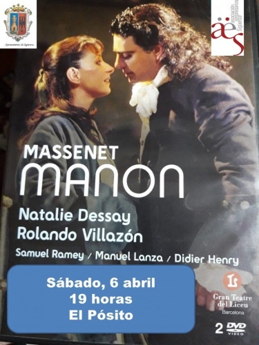 Este sábado, proyección de 'Manon', en 'Vive la Ópera en Sigüenza' 
