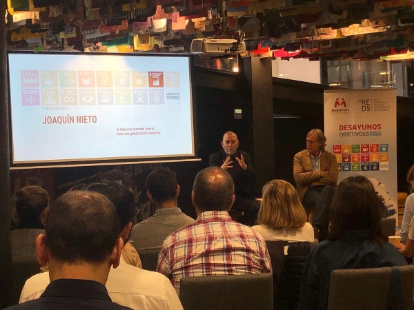 Joaquín Nieto analiza los ODS relacionados con el trabajo en el V Desayuno organizado por Mediapost y REDS