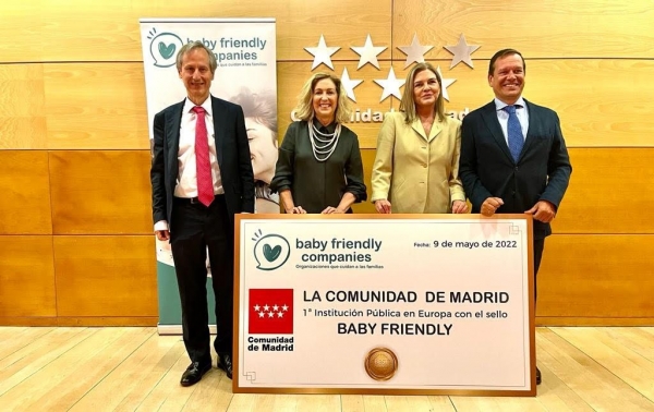 La Comunidad Autónoma de Madrid obtiene el sello de organización "Baby Friendly" como 1ª Institución Pública E
