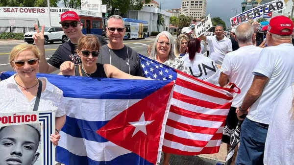 Cubanos piden en Miami la libertad de los presos políticos del régimen