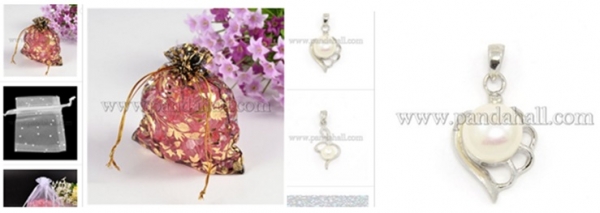 BOLSITAS DE ORGANZA & COLGANTES DE PLATA