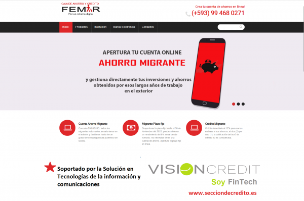  CAJA FEMIR, La caja de ahorro y crédito Ecuatorina