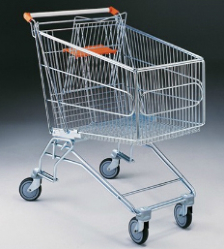 Amplia colección de carros autoservicio para la compra en supermercados