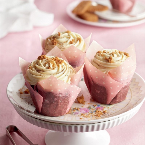 Cupcakes de chocolate con crema de café