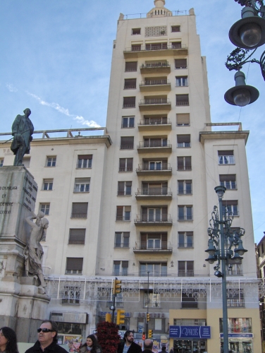 El edificio de la Equitativa en Málaga