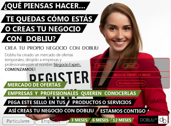 Dobliu.es: Un mercado de Ideas de negocio y ofertas temporales