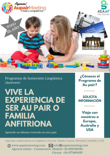 VIVE LA EXPERIENCIA DE SER AU PAIR O FAMILIA ANFITRIONA