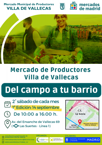 El ensanche de Vallecas acogerá el nuevo Mercado Municipal de Productores del Ayuntamiento de Madrid