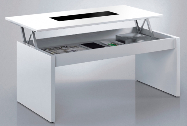 Mesa de centro elevable con cristal, ideal para tu salón