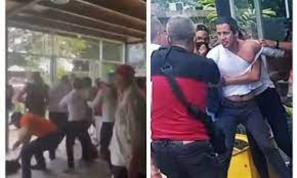 JUAN GERARDO GUAIDO FUE BOTADO DE RESTAURANTE A GRITOS.