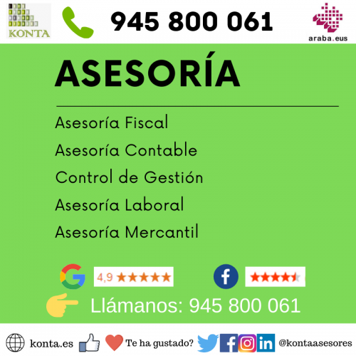ASESORIA EN VITORIA - Tlf.: 945 800 061 - KONTA ASESORES