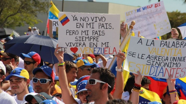 Masiva concentración del exilio venezolano en Miami