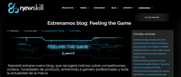Newskill Gaming presenta su blog
