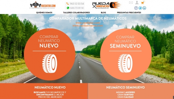 RUEDATOR.COM COMPARADOR MULTIMARCA DE NEUMÁTICOS.