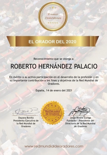 Roberto Hernández, Orador del Año 2020