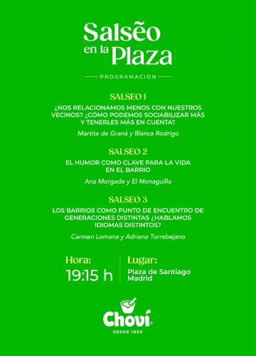 Choví presenta "Salseo en la plaza", una reivindicación de las plazas como puntos de conexión en las ciudades 