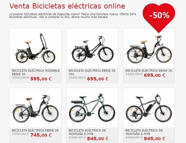 Comprar bicicletas eléctricas online 