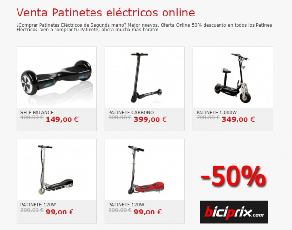 Ofertas Patinetes y Bicis Eléctricas Online